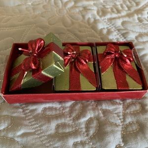 Set of three Vintage Christmas candle set.